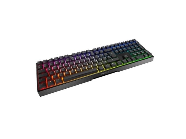 CHERRY MX-Board 3.0S - Tastatur - bakgrunnsbelyst - USB - USA med eurosymbol - tastsvitsj: CHERRY MX Red - svart