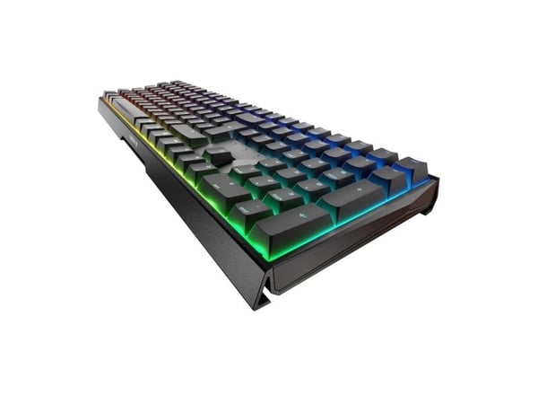 CHERRY MX-Board 3.0S - Tastatur - bakgrunnsbelyst - USB - USA med eurosymbol - tastsvitsj: CHERRY MX Red - svart