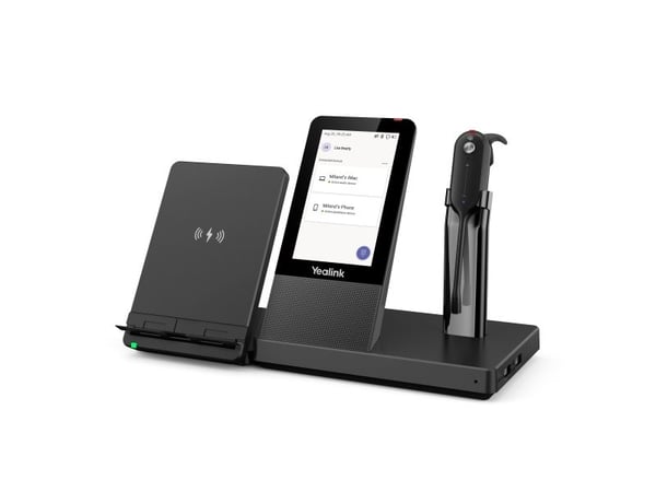 Yealink WH67 - Hodesett - i øret - konvertibel - DECT / Bluetooth - trådløs - Optimert for UC