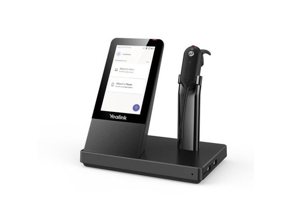 Yealink WH67 - Hodesett - i øret - konvertibel - DECT / Bluetooth - trådløs - Optimert for UC