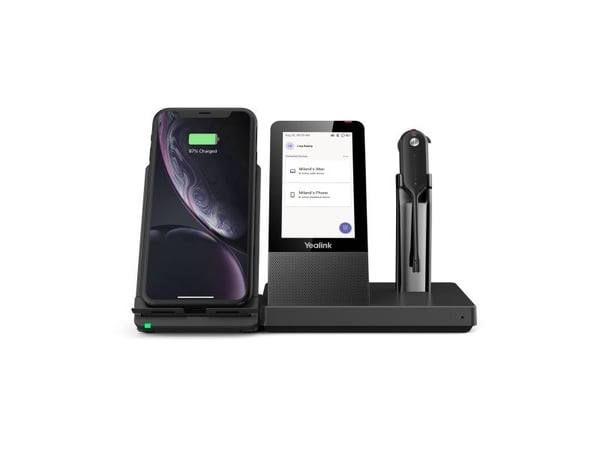 Yealink WH67 - Hodesett - i øret - konvertibel - DECT / Bluetooth - trådløs - Optimert for UC