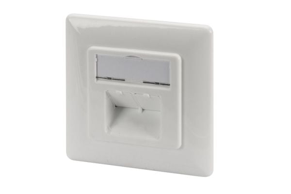 DIGITUS DN-9007-1 - Planforsænket stikdåse - CAT 6a - RJ-45 X 2 - RAL 9010
