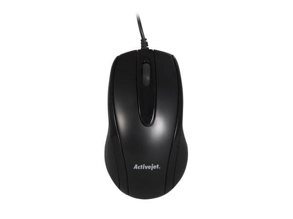 Activejet AMY-083, Ambidekstriøs, Optisk, USB, 1000 DPI, Svart