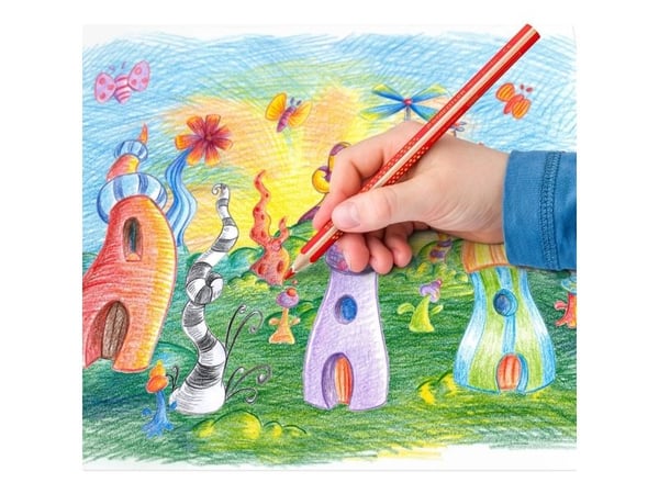 STAEDTLER Noris Club® triplus® Jumbo, FSC - ergonomisk triangulär - Bonuspaket med 10+2 st. - blandade färger