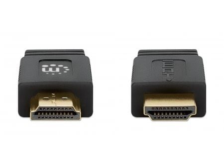 Manhattan 355643, 10 m, HDMI-tyyppi A (vakio), HDMI-tyyppi A (vakio), 3D, Äänen paluukanava (ARC), Musta