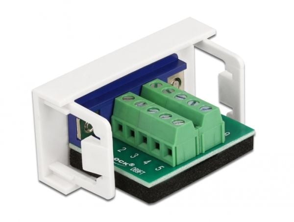 Delock - Easy 45 - trykklåsmodul - 9-pin D-Sub ( female ) - hvit, RAL 9003