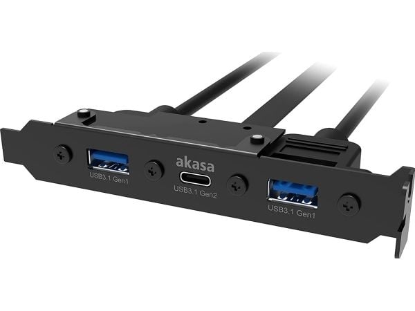 AKASA - USB 3.1 gen 2 typ C och 2xType A 3.0-adapter