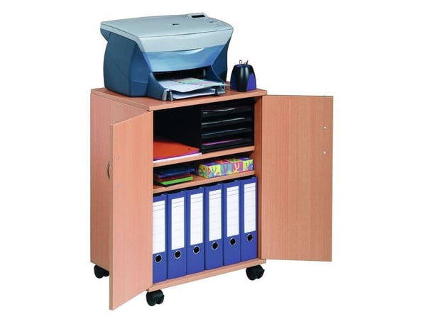 Durable 3115-47, Multimediatralle, Tre, Melamine, 30 kg, 2 hyller, 4 hjul