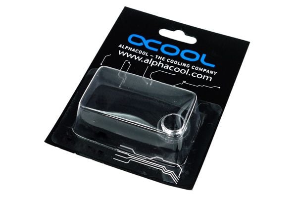 Alphacool dobbel nippel G1/4 ytre gjenger til G1/4 - tilkoblingsadapter for væskekjølingssystem - krom