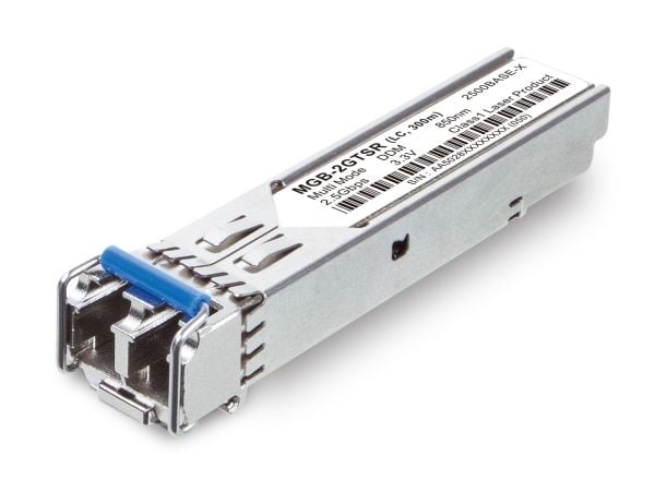 PLANET MGB-2GTSR, Fiber optisk, SFP, LC (UPC), 300 m, 850 nm, Sort, Sølv