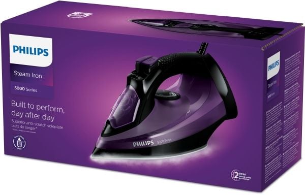 Philips 5000 series DST5030 - Dampstrykejern - såleplate: SteamGlide Plus - 2400 W