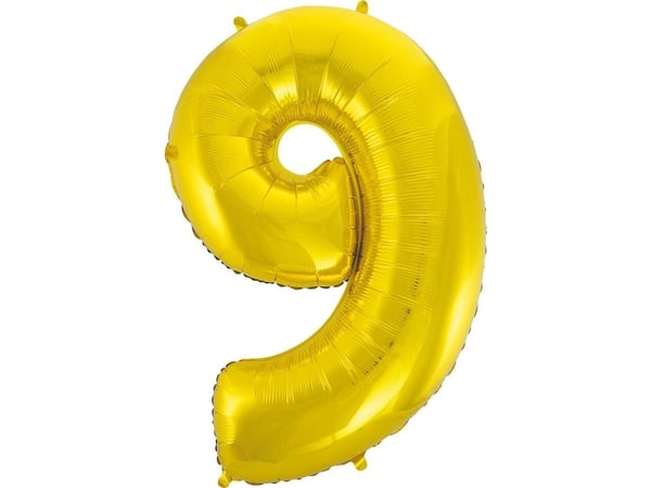 Cyfra9 folieballong 92cm gull FG-C85Z9.