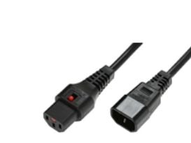 MicroConnect - Jatkojohto virralle - IEC 60320 C14 - IEC 60320 C13 - 2 m - musta
