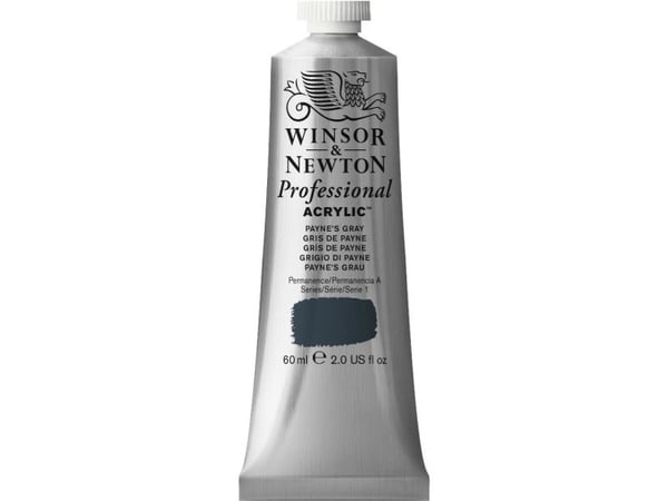 Winsor & Newton Professional Acrylic, 60 ml, Grå, Rør