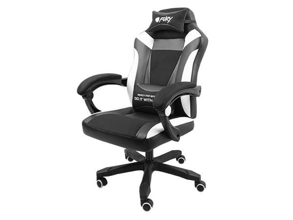 FURY Avenger M+, Universal gaming-stol, 150 kg, Polstret Sete, Polstret Rygg, Universell, Sort