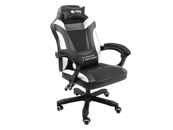 FURY Avenger M+, Universal gaming-stol, 150 kg, Polstret Sete, Polstret Rygg, Universell, Sort