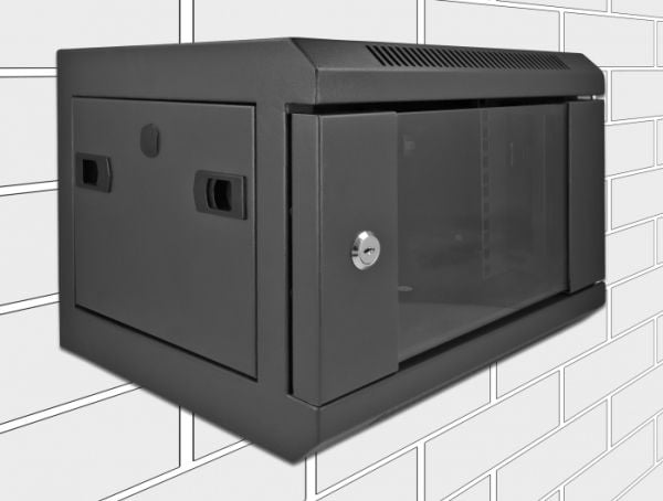 Delock - Skap - veggmonterbar - svart - 4U - 10"