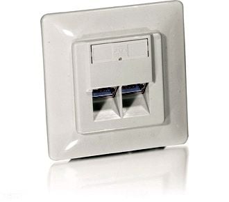 Equip 125723, RJ-45, 5e, Valkoinen, Muovi, 80 mm, 39 mm