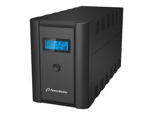 PowerWalker VI 1200 LCD - UPS - AC 230 V - 600 watt - 1200 VA - 7 Ah - USB - utgangskontakter: 4 - svart