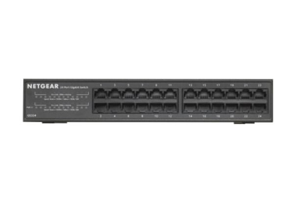 NETGEAR GS324v2 - Switch - ikke-styrt - 24 x 10/100/1000 - veggmonterbar, stasjonær, rackmonterbar