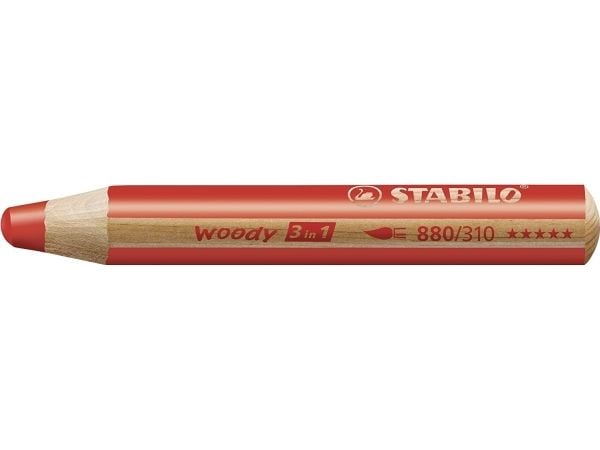 STABILO woody 3 in 1 ARTY, Flerfarget, 6 stykker