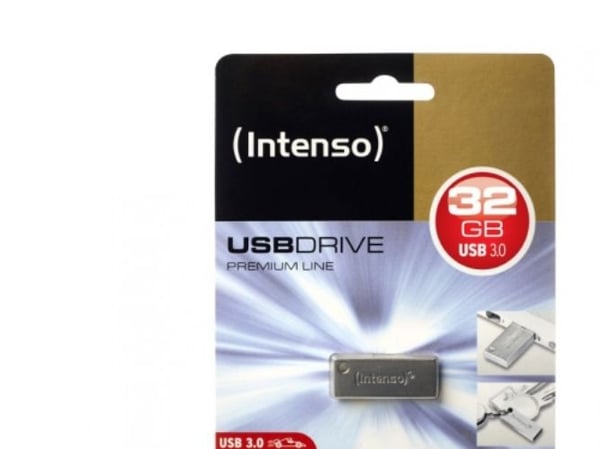Intenso Premium Line - USB-flashstasjon - 32 GB - USB 3.0 - sølv