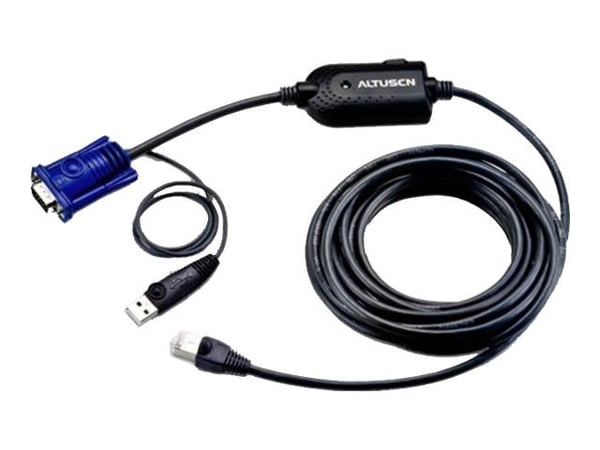 ATEN KA7970 USB KVM Adapter Cable (CPU Module) - Tastatur / video / musekabel (KVM) - RJ-45 (hann) til USB, HD-15 (VGA) (hann)