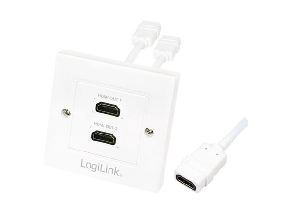 LogiLink AH0015, HDMI Type A (Standard), HDMI Type A (Standard), Hvit