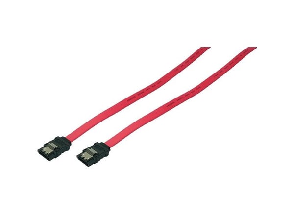 LogiLink SATA 0.5m, 0,5 m, SATA II, Hankjønn/hankjønn, Rød, Rett, Rett