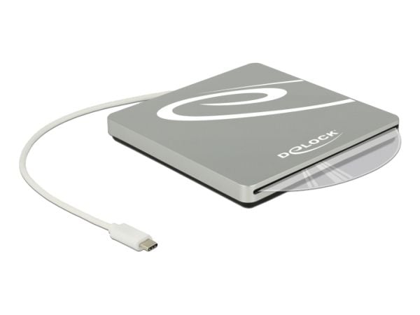Delock 5.25 External Enclosure Slot-in Slim SATA > USB C - Drevkabinett - SATA - USB 3.1 (Gen 1) - svart, sølv