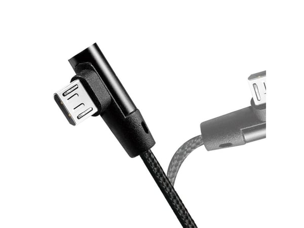 USB 2.0 to micro-USB (90° angled) male, 1m