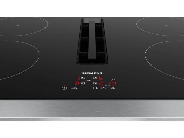 Siemens iQ300 EH811BE15E - Induksjonskomfyrtopp - 4 plater - Nisje - bredde: 75 cm - dybde: 49 cm - Klasse B - uten ramme - svart med fallvinduttre...