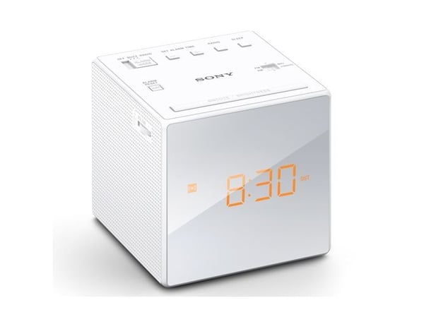 Sony ICF-C1 - Clock radio - white - 230V AC - Backup power supply via battery (CR2032)