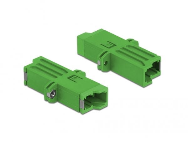 Delock - Verkkoliitin - E2000 single-mode (naaras) - E2000 single-mode (naaras) - valokuitu - simplex - vihreä