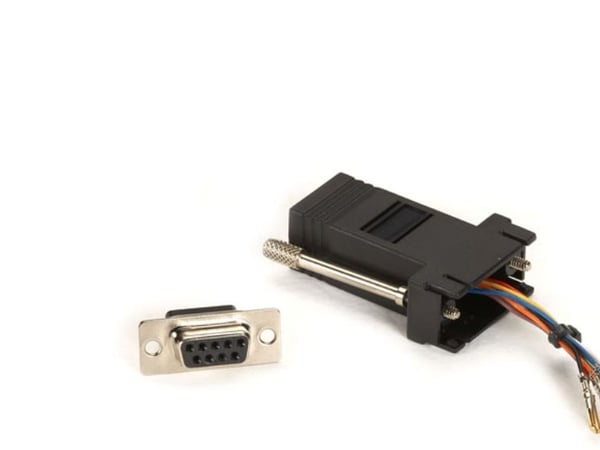 Black Box Modular Adaptor Kit (Unassembled) - Seriell RS-232-adapter - DB-9 (hona) till RJ-45 (hona) - svart