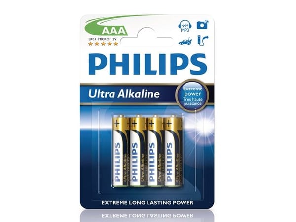 Philips ExtremeLife+ LR03E4B - Batteri 4 x AAA - alkaliskt