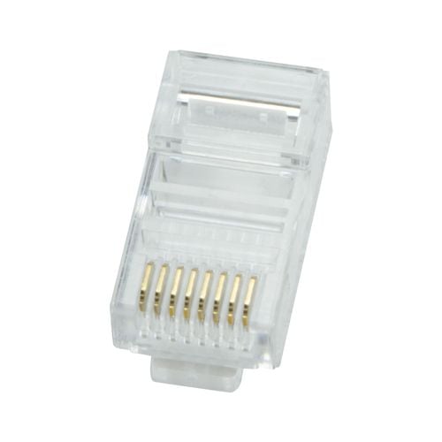 LogiLink MP0002, RJ-45, Gjennomsiktig, Hankjønn, Cat5e, Gull, 100 stykker
