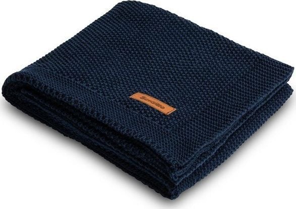 Sensillo strikket teppe i bomull 100x80 navy 4326/6838