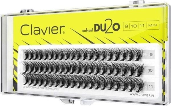 CLAVIER DU2O dobbelt volum MIX øyevippefibre 9 mm, 10 mm, 11 mm