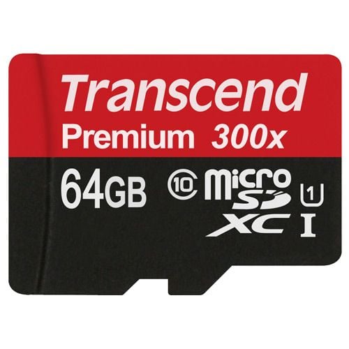Transcend TS64GUSDU1 - Flashminnekort - 64 GB - UHS Class 1 / Class10 - SDXC UHS-I