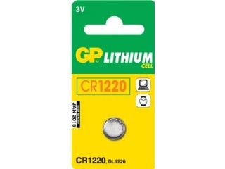 GP Batteries Lithium Cell CR1220, Engangsbatteri, CR1220, Lithium, 3 V, 1 stykker, Rustfritt stål