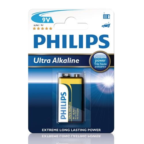 Philips ExtremeLife+ 6LR61E1B - Batteri 9V - alkaliskt