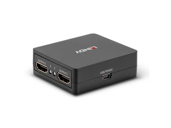 Lindy 38358, HDMI, 2x HDMI, 3840 x 2160 piksler, Svart, Metall, 60,5 mm
