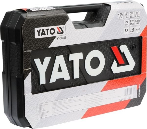 Yato YT-38881, Kromvanadiumstål, 129 verktøy