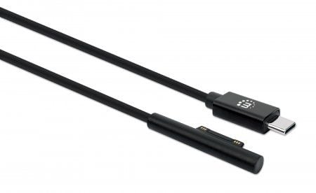 Manhattan 353632, 1,8 m, USB C, Surface Connect, Hankjønn/hankjønn, Svart