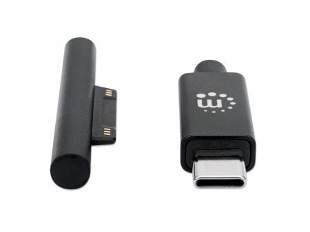 Manhattan 353632, 1,8 m, USB C, Surface Connect, Hankjønn/hankjønn, Svart