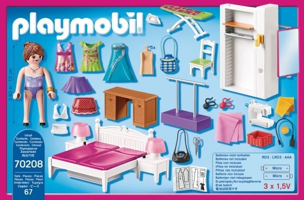 Playmobil Dollhouse 70208, Makuuhuone, 4 vuosi/vuosia, AAA, Monivärinen, Muovi