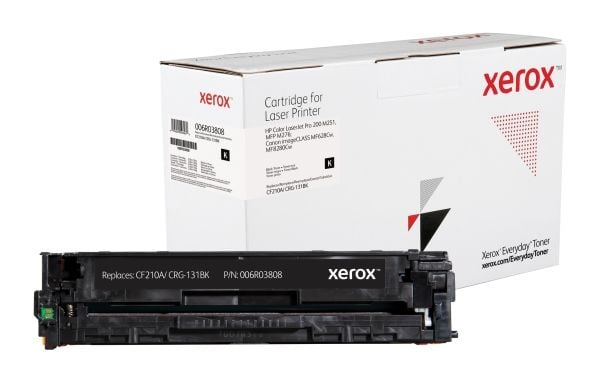 Everyday Remanufactured Mustavalko Everyday-värikasetti Xeroxilta, HP CF210A/ CRG-131BK -yhteensopiva, 1600 sivua- (006R03808), 1600 sivua, Musta, ...