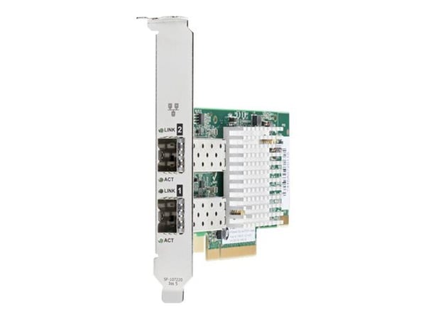 HPE 571SFP+ - Nettverksadapter - PCIe 2.0 x8 lav profil - 10 Gigabit SFP+ x 2 - for Apollo pc40, sx40; ProLiant DL360p Gen8, DL380p Gen8, DL388p Gen8