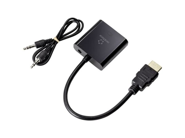 Renkforce RF-4531578, HDMI, VGA, 3.5 mm, 0,15 m, Svart